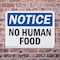 Signmission No Human Food, 14 in W x Rectangle, Plastic OS-2PACK-NS-P-1014-L-14659 - alternate 6